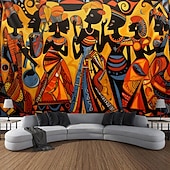 tanie gobeliny artystyczne-obraz olejny afrykańskie kobiety wiszące gobelin wall art duży gobelin mural wystrój fotografia tło koc kurtyna strona główna sypialnia dekoracja salonu
