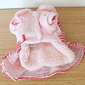 baratos Vestidos-Cachorros Gatos Vestidos Moda Estilo bonito Inverno Macio Lavável Confortável Ao ar livre Casual / Diário Roupas para cães for Bichon Frise Poodle Pomerânia Animais de Pequeno Porte Borboleta