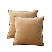 cheap Textured Throw Pillows-Decorative Toss Pillows 1 Pc Luxury Velvet Solid Color Pillow Case Cover Living room Bedroom Sofa Cushion Cover Outdoor Cushion for Sofa Couch Bed Chair Pink Blue Sage Green Purple