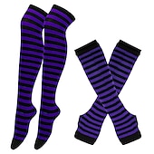 abordables Accesorios-Calcetines hasta rodilla Calcetines de Navidad Mujer Navidad Carnaval Mardi Gras Nochebuena Retro Antiguo Guantes Calcetines