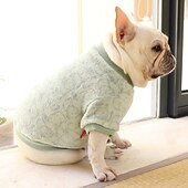 billiga Pyjamas-Hund Katt Tröja Pyjamas Mode söt stil Vinter Varm Mjuk Tvättbar Bekväm Utomhus Inomhus Ledigt / vardag Hundkläder for Bichon Frisé Pudel Pommeran valpen eller det lilla husdjuret Fjäril