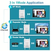ieftine Routere Wireless-Wi-Fi extender 1200mbps 2.4g/5g dual band wireless internet wifi repeater/router/amplificator de semnal AP pentru casă extender de acoperire mai mare și amplificator de semnal