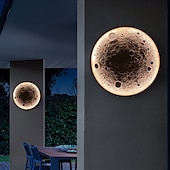 baratos luzes de parede ao ar livre-luminárias de parede externas design de lua lanternas de parede à prova d&#039;água ip65 arandelas de varanda pretas iluminação montada na parede para entrada de porta frontal de pátio 110-240v