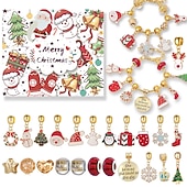 preiswerte Adventskalender-Weihnachts-Adventskalender, Countdown-Kalender, Geschenkbox-Set, Weihnachts-DIY-Perlen-Handschmuck, Advents-Christbaum-Armband-Geschenk, Weihnachtsgeschenk