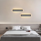 cheap Wall Sconces-Modern LED Wall Light, Indoor/Outdoor IP65 Waterproof Garden Light40/60/80/100/120cm Black Long Stripe Wall Light, Terrace Corridor Bedroom Living Room Wall Light 110-240V
