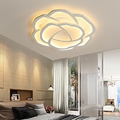 cheap Ceiling Lights-LED Ceilling Light Dimmable Flower Design Modern Metal Hanging Chandelier Light LED Suspension Light Creative Hanging Ceiling Light in White for Living Room Restaurant Bar 110-240V