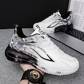 preiswerte Sneaker für Herren-Leichte Air-Cushion-Sneaker für Herren mit transparentem Design – trendige Sportschuhe mit Schnürung zum Laufen und für die Freizeit
