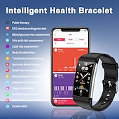 ieftine Ceasuri Smart-imsoi ecran ips de 1,47 inci lipide din sânge acid uric glicemie ecg tensiune arterială sănătate ceas inteligent monitorizare temperatură pedometru memento de apel compatibil cu Android ios femei