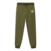 voordelige Joggingbroeken-Voor heren Joggingbroeken Jogger Broek Trainingsbroek Trekkoord Elastische taille Geometrisch patroon Buitensporten Sportkleding Leger groen Zwart