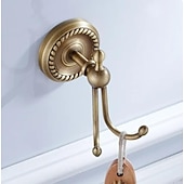 cheap Bathroom Accessory Set-Brushed Brass Towel Holder Antique Brass Vintage Wall Mounted Bathroom Accessory Set for Drilling Shower Wall Retro Country House Style Towel Hooks Toilet Paper Holder