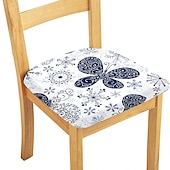 abordables Couverture de chaise de salle à manger-Housse de chaise de salle à manger housse de siège de chaise extensible en daim hydrofuge doux uni couleur unie durable lavable protecteur de meubles pour salle à manger fête