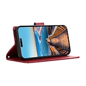 Недорогие Чехлы для iPhone-Чехол для телефона для iPhone 16 iPhone 15 Pro Max Plus iPhone 14 13 12 11 Pro Max Mini SE X XR XS Max 8 7 Plus кошелек с подставкой магнитный с запястным ремнем ретро TPU PU-кожа