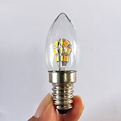 cheap LED Candle Lights-2 W LED Candle Lights 260 lm E14 C35 24 LED Beads SMD 2835 Warm White White 85-265 V