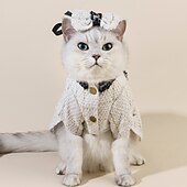 billige Frakker-Hunder Katter Frakker Jakke Mote søt stil Vinter Myk Vaskbar Bekvem utendørs Feriereise Bursdag Hundeklær for Bichon Frisé Puddel Pommeran ungt kjæledyr Sommerfugl