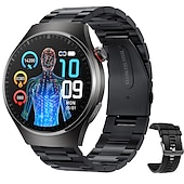 お買い得  スマートウォッチ-iMosi MT200 スマートウォッチ 1.43 インチ スマート·ウォッチ ブルートゥース ECG + PPG 温度監視 歩数計 と互換性があります Android iOS 女性 男性 長時間スタンバイ ハンドフリーコール 防水 IP 67 48mmウォッチケース