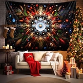 abordables Tapices de luz negra-Tapiz de meditación bohemia con luz negra, reactivo a los rayos UV, que brilla en la oscuridad, tapiz colgante psicodélico, arte mural para pared para sala de estar y dormitorio