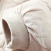 levne Chlapecká péřová bunda a parka-Děti Unisex Mikina s kapucí Svrchní oděvy Dětská bunda Puffer Jacket Pevná barva Dlouhý rukáv Zip Kabát Venkovní Bavlna Rozkošný Denní Bavlněný kabát ve tvaru diamantu-béžový Fleece bavlněný kabát ve