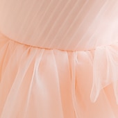 preiswerte Partykleider-kinderkleidung Mädchen Party Kleid Feste Farbe Ärmellos Formal Leistung Hochzeit Rüschen Elegant Prinzessin Baumwolle Maxi abendkleider Blumenmädchenkleid Frühling Herbst Winter 4-12 Jahre Wei