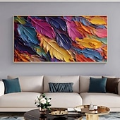 tanie Obrazy z martwą naturą-Handmade ręcznie malowany obraz olejny wall art nowoczesne abstrakcyjne pióro martwa natura krajobraz dekoracja wnętrz walcowane płótno bez ramki nierozciągnięte