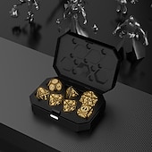 Недорогие игры и аксессуары-Светодиодные светящиеся кости DND, набор из семи предметов «Дракон и подземелье», теплый дышащий свет