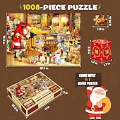 cheap Advent Calendar-Jigsaw Puzzle Advent Calendar 2024-1008 Pieces Jigsaw Puzzle for Adult Kids,24 Days Countdown Calendar,The Birth of Jesus,Family Game Puzzle,Christmas Gift Idea for Teens