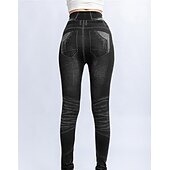 tanie -Damskie Wysoka talia Kwiatowy Moda Wygodne Wyszczuplenie brzucha Podnoszenie pośladków Wysoka elastyczność Obuwie sportowe Athleisure Czarny Niebieski Lato Wiosna Jesień Rurki