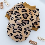 お買い得  犬の服とアクセサリー-犬用 猫用 スウェットシャツ 動物 レオパード ファッション かわいいスタイル 冬 ソフト アウトドア カジュアル／普段着 犬用子犬服
