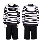 お買い得  男性用コスチューム-ゴシックホラー パグスリー ダークアカデミア パンツ Ｔシャツ(21) コスプレ衣装 for 男性用 成人 カーニバル こどもの日 マスカレード