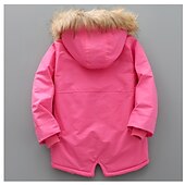 cheap Boy&#039;s Downs &amp; Puffer Jacket-Kids Boys&#039; Fleece Jacket Hoodie Jacket Outerwear Solid Color Long Sleeve Zipper Coat Outdoor Cotton Adorable Daily Yellow Pink Navy Blue Spring Fall 7-13 Years