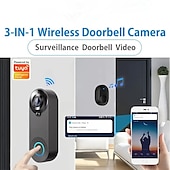 olcso Videós kaputelefonok-wifi csengő továbbfejlesztett csengő kamera vezeték nélküli 2.4g wifi intelligens ajtócsengő éjjellátó funkcióval pir érzékelő emlékeztető támogatás 32g tf kártya fényképezésre alkalmas kaputelefon
