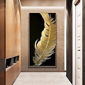 tanie Obrazy z martwą naturą-Handmade ręcznie malowany obraz olejny wall art nowoczesne abstrakcyjne pióro martwa natura krajobraz dekoracja wnętrz walcowane płótno bez ramki nierozciągnięte