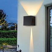 baratos luzes de parede ao ar livre-Luminária de parede led à prova d&#039;água para cima e baixo, luminária para áreas internas e externas, feixe de luz ajustável, abajur giratório, 10w, lâmpada de parede redonda moderna para varanda,