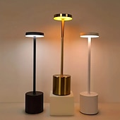 economico Lampade da tavolo-lampada da scrivania senza fili ricaricabile a 3 colori con tocco in metallo a led, lampada da comodino per camera da letto, lampada da scrivania dall&#039;atmosfera moderna e minimalista, ricarica USB
