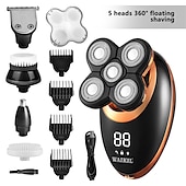cheap Shaving &amp; Hair Removal-Men Head Shavers  Wet and Dry Detachable Electric Shaver Nose Hair Trimmer Face Brush Grooming Set Rechargeable Razor