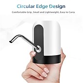 abordables Électroménager-Pompe à bouteille d&#039;eau 1 pièce, pompe à bouteille d&#039;eau électrique, pompe à eau potable automatique rechargeable par USB pour bouteilles universelles de 3 à 5 gallons, distributeur d&#039;eau de camping portable