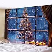 Christmas Decorations Hanging Tapestry Christmas Tree Winter Snow Wall Art Xmas Large Tapestry Mural Decor Photograph Backdrop Blanket Curtain Home Bedroom Living Room Decoration Window View cheap Christmas Tapestry Hanging-Christmas Decorations Hanging Tapestry Christmas Tree Winter Snow Wall Art Xmas Large Tapestry Mural Decor Photograph Backdrop Blanket Curtain Home Bedroom Living Room Decoration Window View