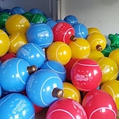 economico luci di Natale all&#039;aperto-Palla Inflabile di Natale da 24 Pollici con Luce Grandi Ornamenti Natalizi Decorazione Esterna Palla PVC Gonfiabile per Decorazioni Natalizie all&#039;aperto Palloncini Colorati per Albero di Natale