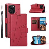 Недорогие Чехлы для iPhone-Чехол для телефона для iPhone 16 iPhone 15 Pro Max Plus iPhone 14 13 12 11 Pro Max Mini SE X XR XS Max 8 7 Plus кошелек с подставкой магнитный с запястным ремнем ретро TPU PU-кожа