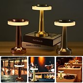 economico Lampade da tavolo-lampada da scrivania ricaricabile dimmerabile vintage a forma di manubrio lampada da scrivania in metallo senza fili