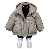 billiga Pojkars dunjacka och parka-Barn Pojkar Fleece-jacka Hoodiejacka Ytterkläder Ensfärgat Långärmad Dragkedja Täcka Ledigt Förtjusande Dagligen Svart Grön Khaki grön Vår Höst 7-13 år