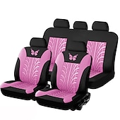 ieftine Husă Scaun Auto-Husă scaun auto cu 5 locuri set complet husă scaun auto complet înconjurată interior mașină lavabilă respirabil confortabil model fluture broderie husă scaun auto