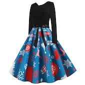 preiswerte Für Frauen-Weihnachtsmann Weihnachtskleid Ausgefallenes Weihnachtskleid Damen Weihnachten 1950er Erwachsene Weihnachten Neujahr Heiligabend Weihnachten Party Silvester Kleid