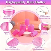 economico bigodini-Rulli bigodini jumbo da 24 pezzi con clip rullo per capelli con presa autoportante per capelli lunghi, medi, corti, spessi, sottili, frangia, volume, medicazione, rullo per capelli fai da te