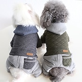 cheap Jumpsuits-Dog Cat Jumpsuit Fashion Ordinary Winter Soft Washable Comfortable Outdoor Casual Daily Dog Clothing for Bichon Frise Poodle Pomeranian Baby Pet Papillon