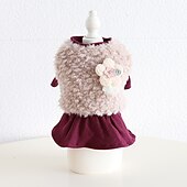 economico Vestiti-Cane Gatto Vestito Moda Carino Inverno Morbido Lavabile Confortevole All&#039;aperto Casual Quotidiano Abbigliamento per Cani for Bichon Frisé Barboncino Volpino di Pomerania Cucciolo Papillon
