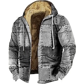 cheap Men&#039;s 3D Hoodies-Men&#039;s Patchwork Graphic Prints Hoodie Hoodies Sweatshirt Zip Hoodie Long Sleeve Hooded Sweatshirt Hooded Daily 3D Print Holiday Vacation Going out Blue Purple Fleece Winter Designer