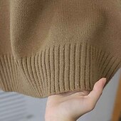 halpa miesten villapaita-Miesten Neulepusero Jumpperi Joustin Neuloa Normaali Kudottu Tavallinen Tiukka pyöreä kaula-aukko Moderni nykyaikainen Työ Arki-asut Vaatetus Syksy Talvi Musta Valkoinen M L XL
