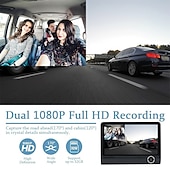 Недорогие Видеорегистраторы для авто-H35 1080p Новый дизайн / с задней камерой / Загрузочная автоматическая запись Автомобильный видеорегистратор 170° Широкий угол 4 дюймовый IPS Капюшон с