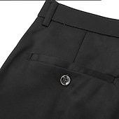 cheap Slim-Men&#039;s Dress Pants Trousers Slacks Flat Front Pants Suit Pants Straight Leg Geometry Stretch No-Iron Formal Wedding Business Classic Style Casual Black Royal Blue High Waist Stretchy