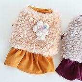 economico Vestiti-Cane Gatto Vestito Moda Carino Inverno Morbido Lavabile Confortevole All&#039;aperto Casual Quotidiano Abbigliamento per Cani for Bichon Frisé Barboncino Volpino di Pomerania Cucciolo Papillon